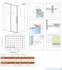 Radaway Idea 8 QL XL Kdj kabina 110x80cm lewa szkło przejrzyste 10560567-01-01L/10570522-01-01/10580080-01-01R